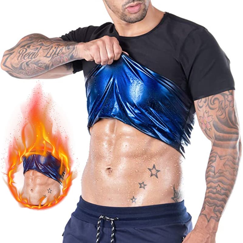 Amazon wholesale short-sleeved sweat-inducing bodysuits for men and women, including sports, fitness, outdoor training, fat burning, and sweat-inducing shapewear.