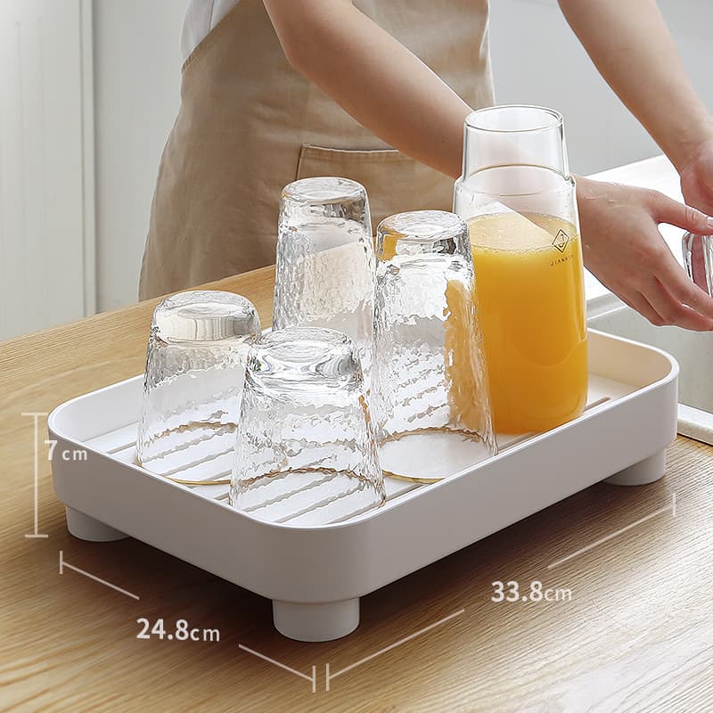Tea Tray Home Tray Light Luxury Modern Drainable Small Tea Set, Exquisite Simple Easy Japanese Nordic Tea Sea Living Room