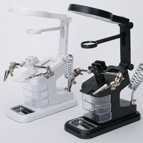 7026 Maintenance workbench multi-magnification magnifying glass with LED light Mobile phone electronic USB power magnifying glass clip