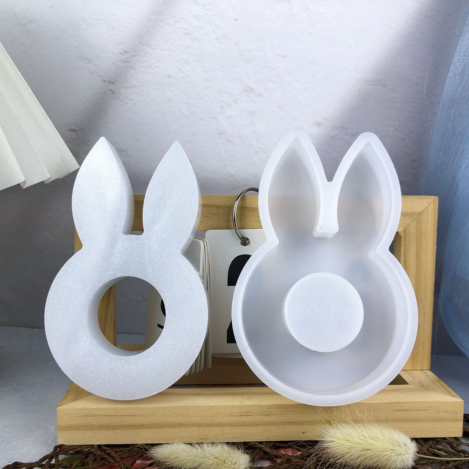 X0393 rabbit head egg mop decorative mold, decorative DIY silicone mold