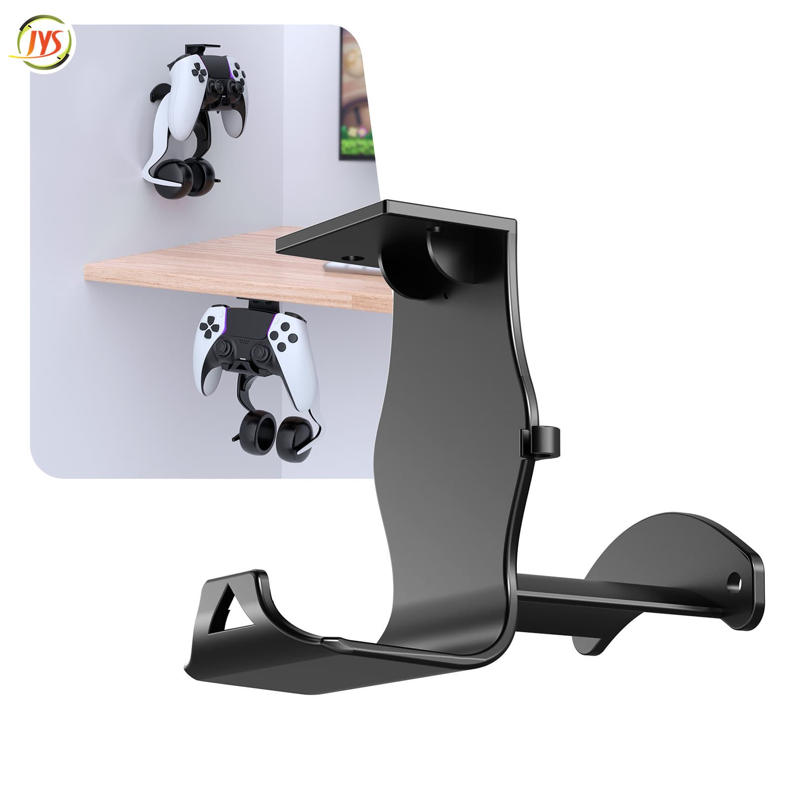 PS5/PS4/XBX/Switch Universal Controller Headset Desk and Wall Mount Storage Rack JYS-P5221