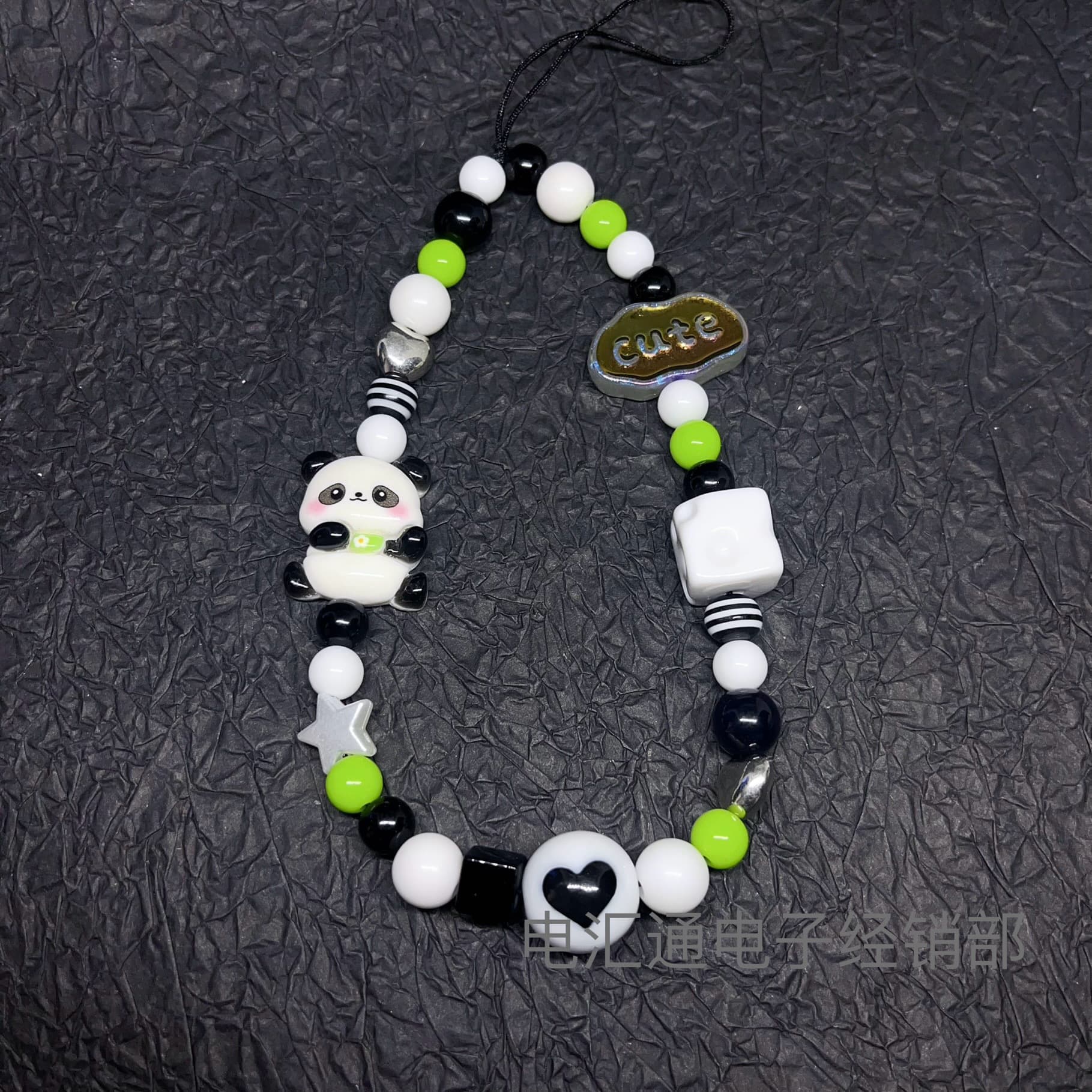 New Style Cartoon Phone Chain, New Phone Case Charm Accessory, Colorful CCD Camera Accessory, Beaded Lanyard