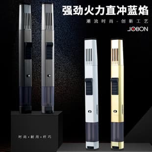 ZB323 Inflatable Blue Flame Long Strip Lighter Creative Visible Gas Tank for Moxibustion Cigar Lighter Manufacturer