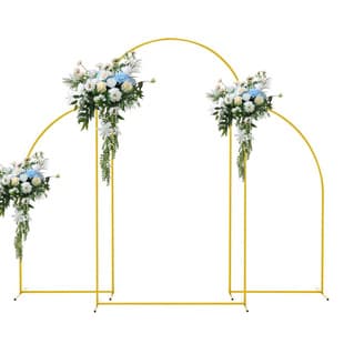 Three-Piece Metal Arch Background Stand Wedding Arch Frame Square Door Arch Frame for Wedding Anniversary Birthday Party