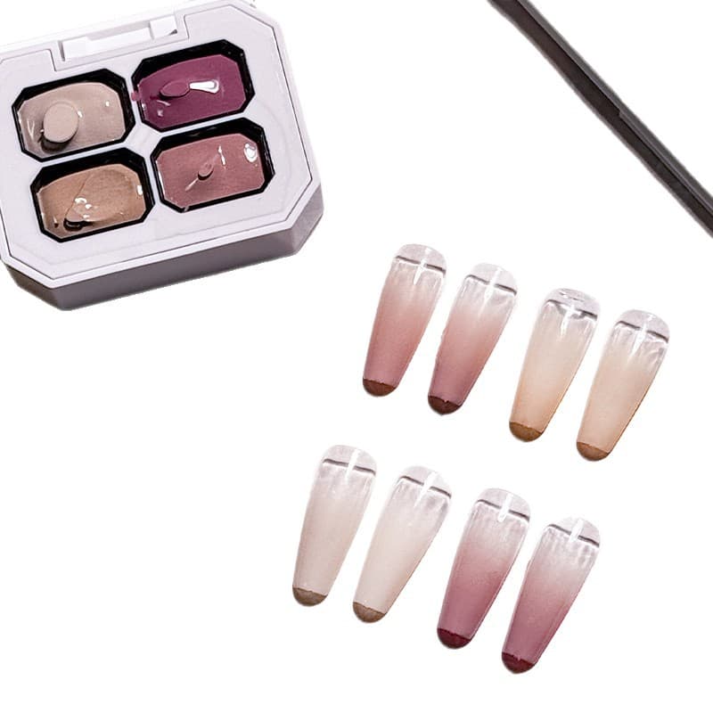New 2026 Four Grid No-Wipe Concealer Pat Pat Gel, Painting Gel, High Saturation, Thick, Smudge Transfer Nail Gel Polish