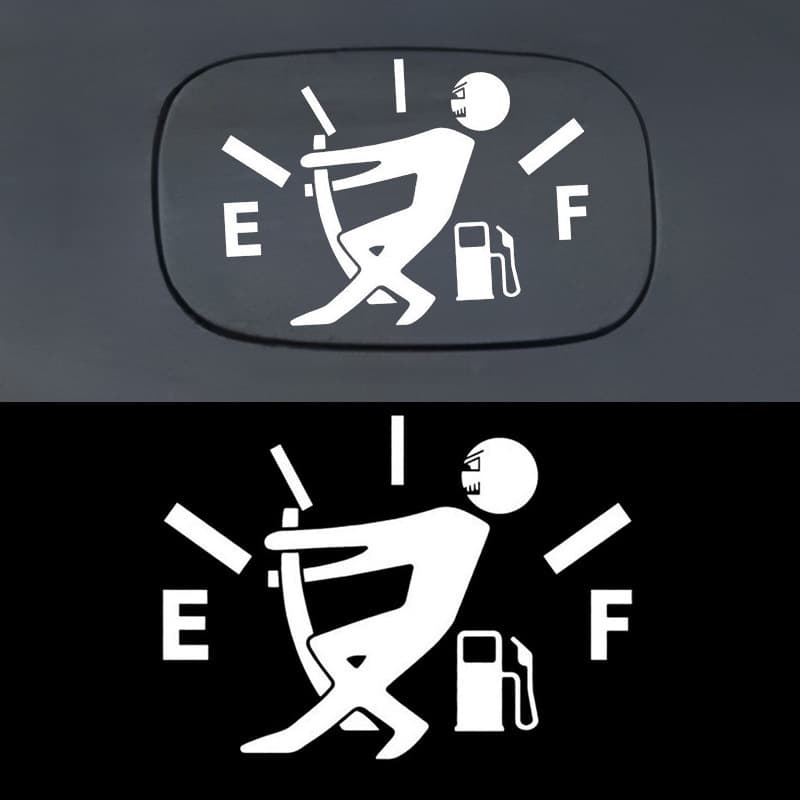 Amazon Cross-border Fuel Cap Car Sticker Hollow Transfer Paper Vinyl Fun Decal Fuel Gauge Car Decal