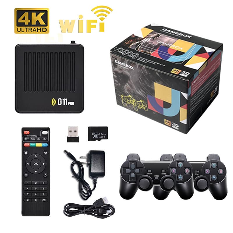 G11 Pro Game Console TV Box Android TV Gaming Dual System PSP Android Watch TV Movies Play Games