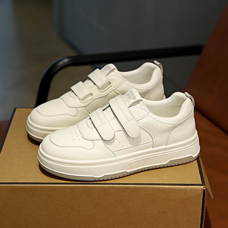 Velcro Thick-Soled Casual Board Shoes for Women 2025 Spring New Fashion Casual White Sneakers Niche Original Sneakers