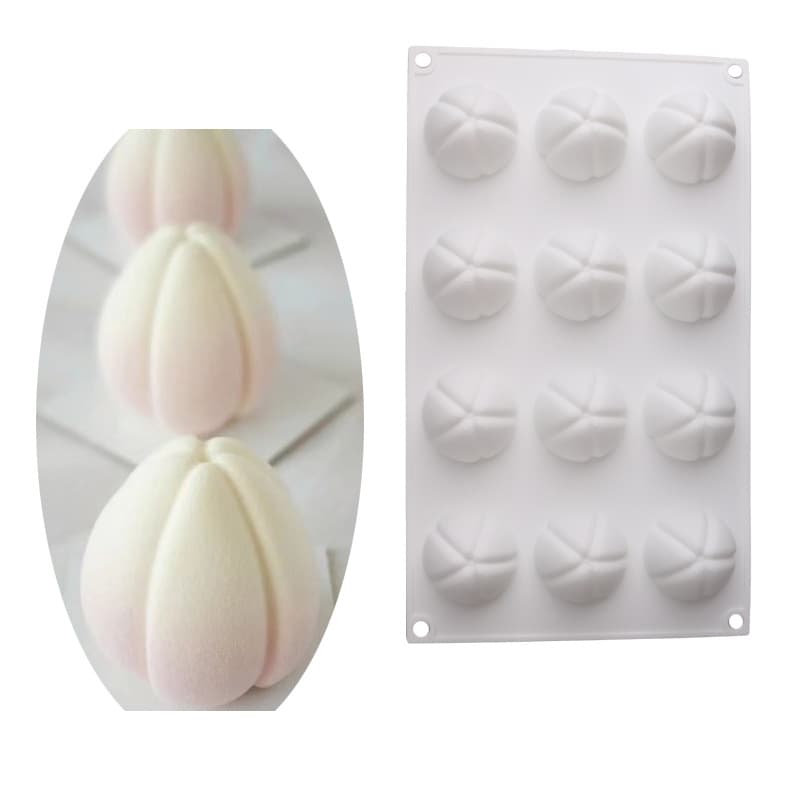 12-Cavity Tulip Bud Silicone Cake Mold Mousse Mold Chocolate Mold Handmade Soap Candle Mold Baking Mold