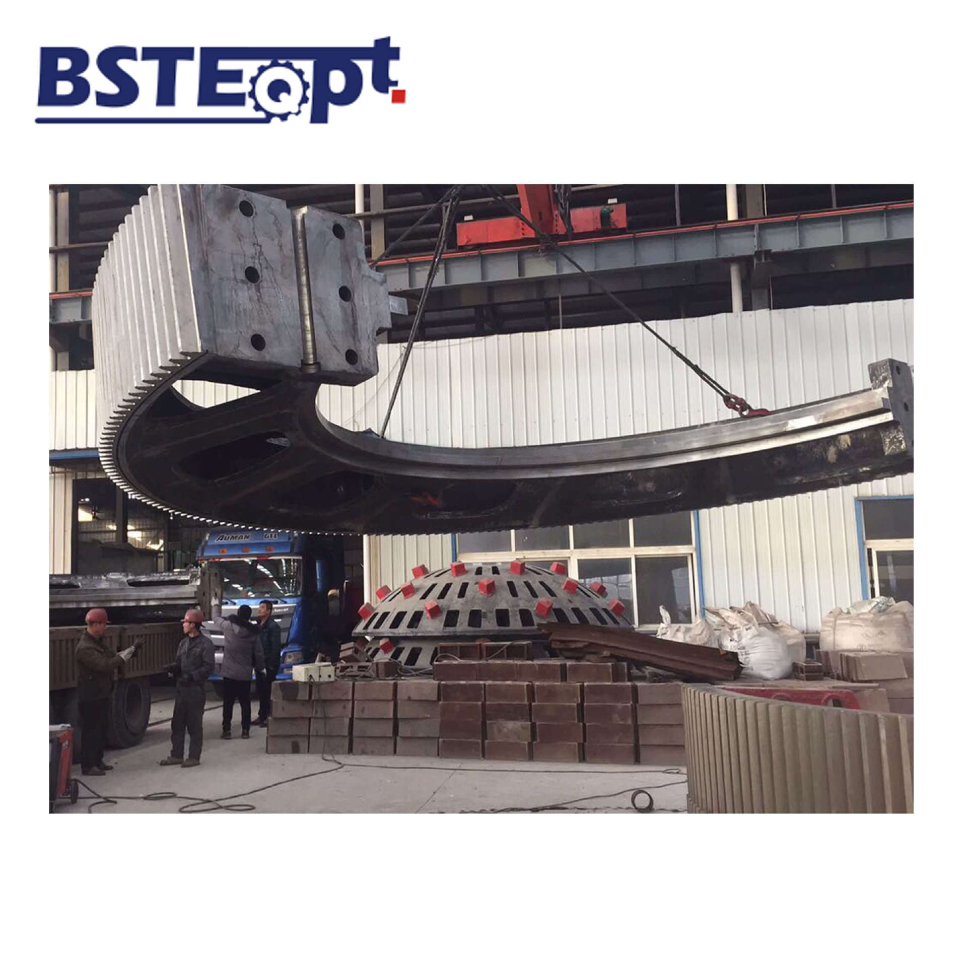 New horizontal ring gear with core bearing engine for cement kiln spare parts in cement manufacturing plants and building materials