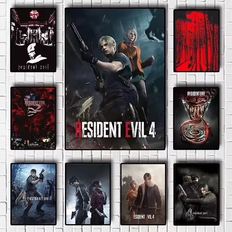 Resident Evil Movie Game Poster JIT Drop Shipping High-Definition Print Poster Foreign Trade Warehouse Source Amazon