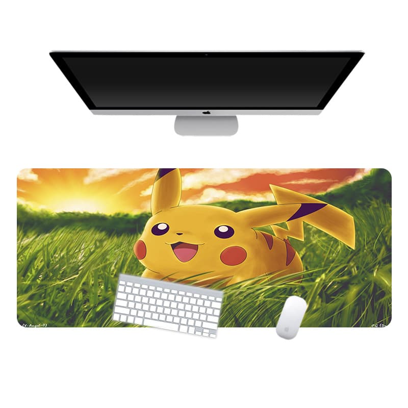 Pokemon Pikachu Mouse Pad High-Definition Print Thickened Stitched Edge Universal Desk Mat for Gaming and Office Dropshipping Available