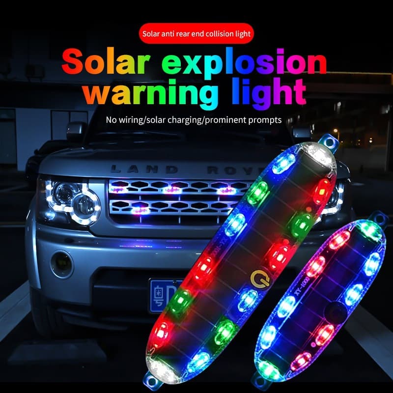 Factory Direct Solar Anti-Collision Tail Light, Motorcycle Electric Tricycle Warning Light, Car LED Flashing Decorative Light