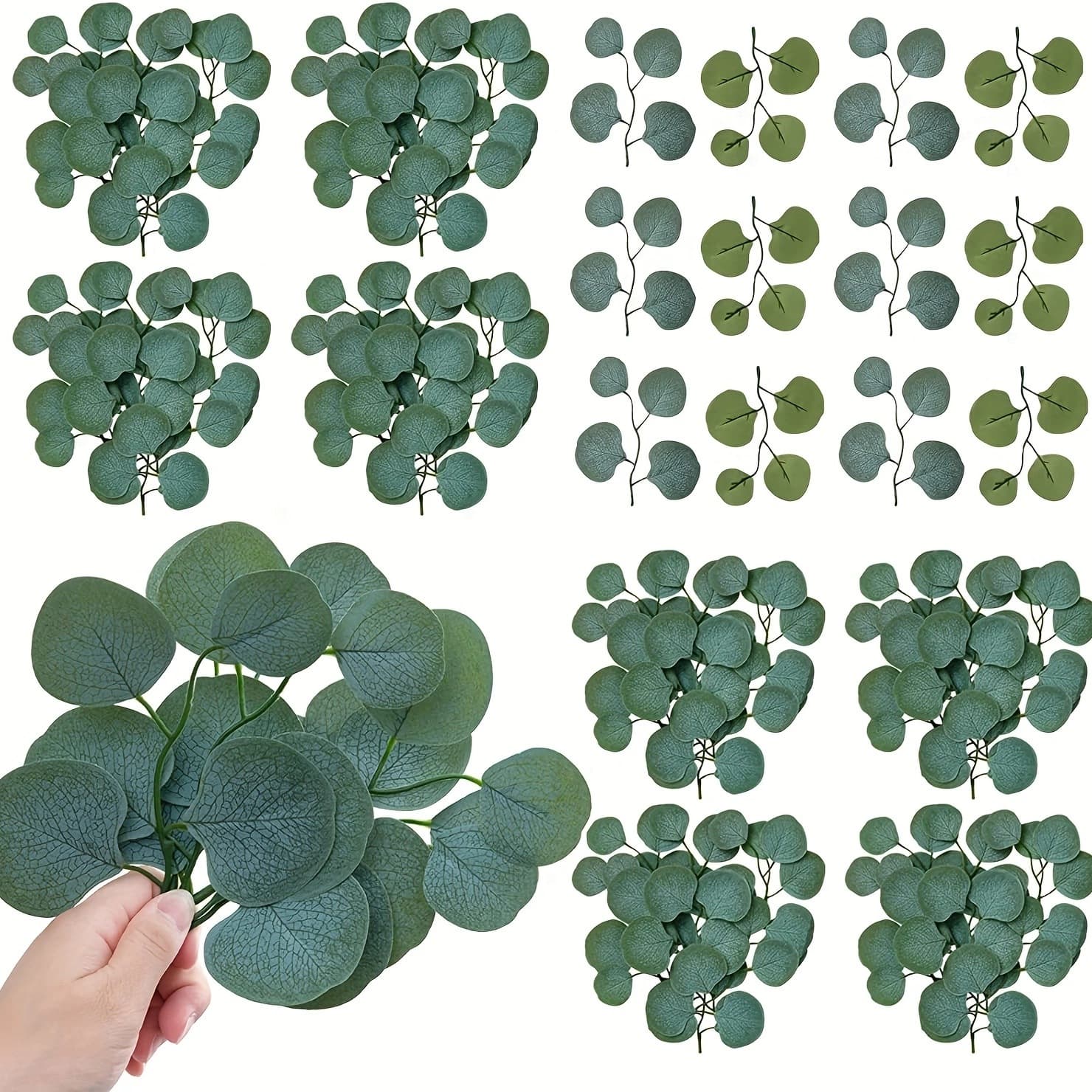 Cross Border Eucalyptus Branches Eucalyptus Leaves Stems Artificial Leaves Silver Dollar Leaves Wedding Baby Shower Flowers Thanksgiving Decoration
