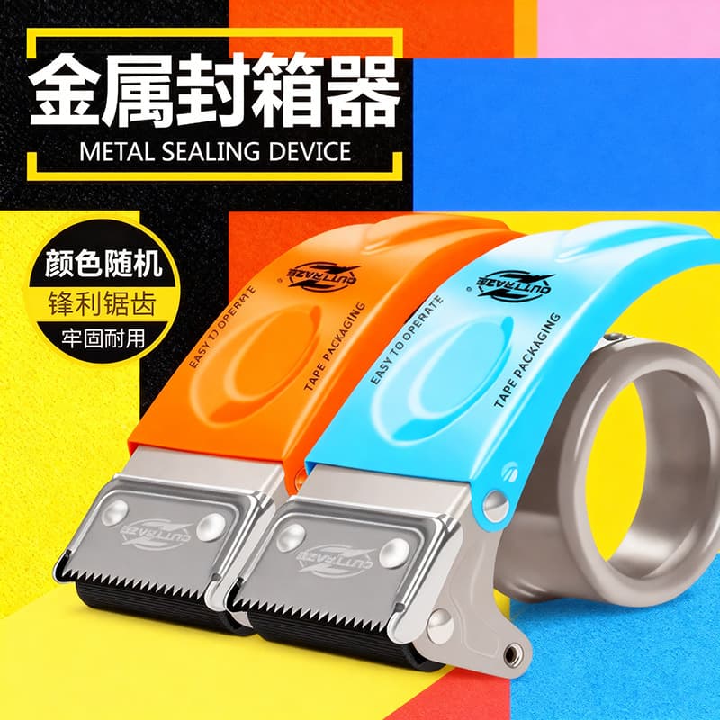 Upgraded 5CM Metal Transparent Tape Cutter Tape Sealing Box Machine Express Logistics Packing Machine Tool Tape Dispenser