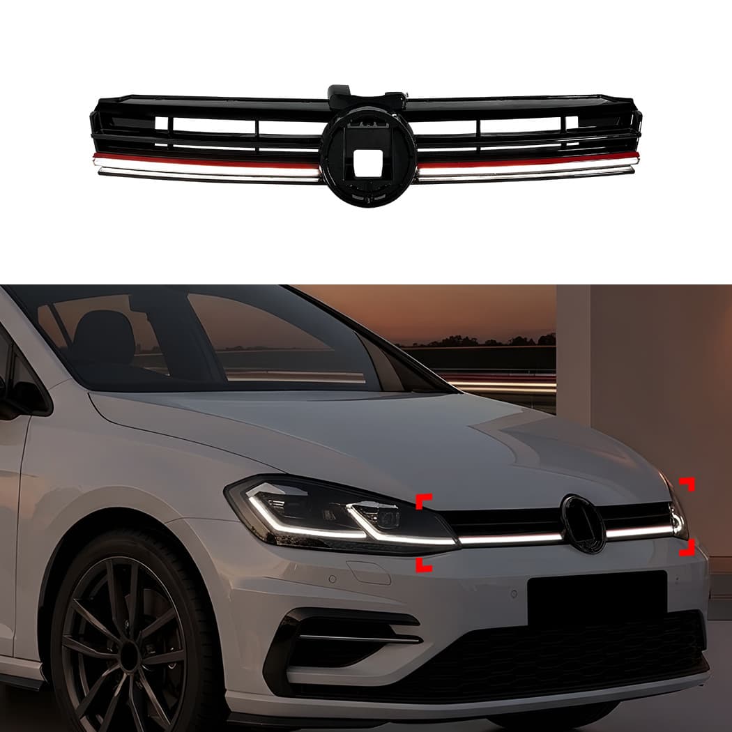 For Volkswagen Golf 7.5 Golf MK7.5 R-Style LED Illuminated Front Grille Intake Grille Modification