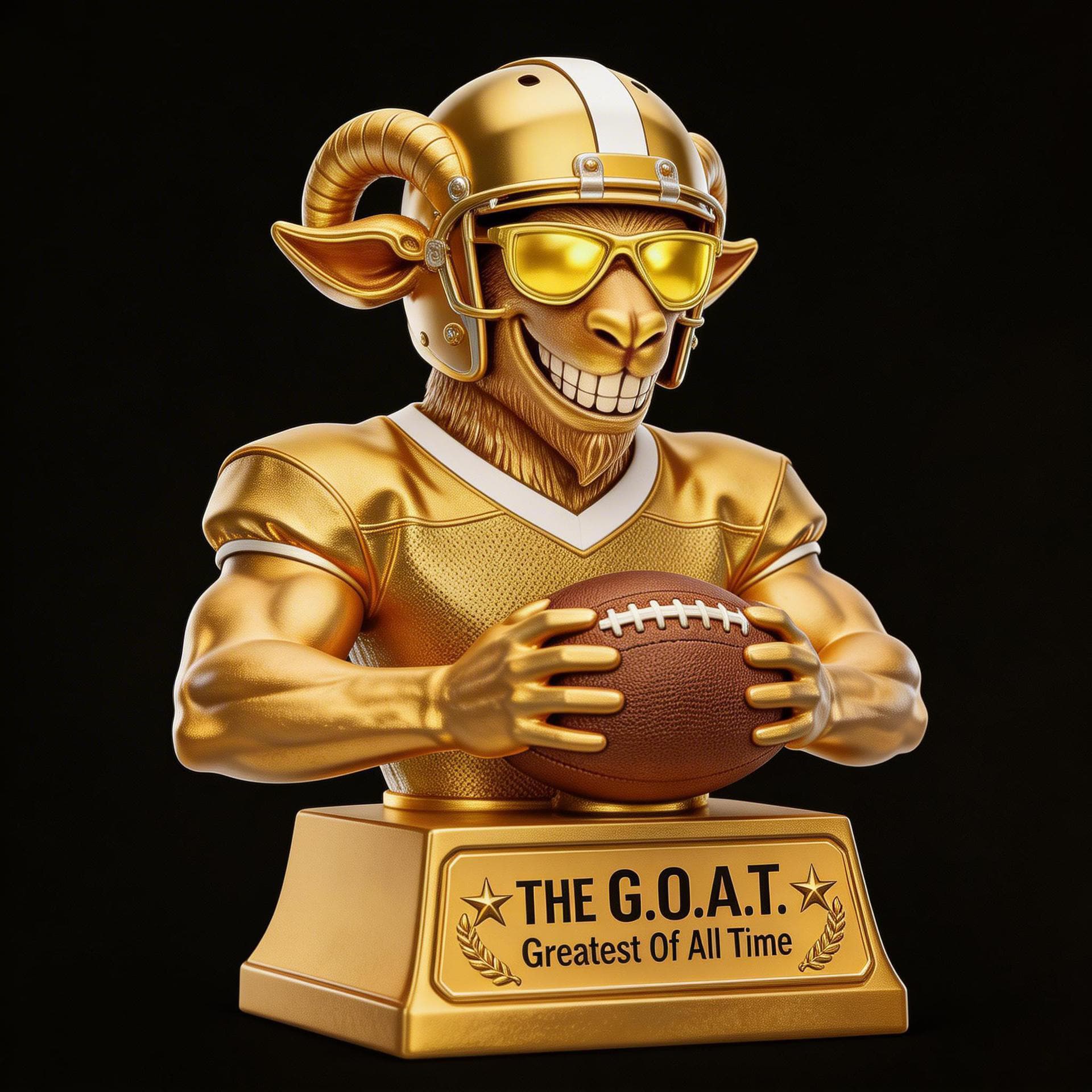 Cross-border Goat Trophy Funny Trophy Football Office Party World Cup Player Trophy Desktop Statue Ornament