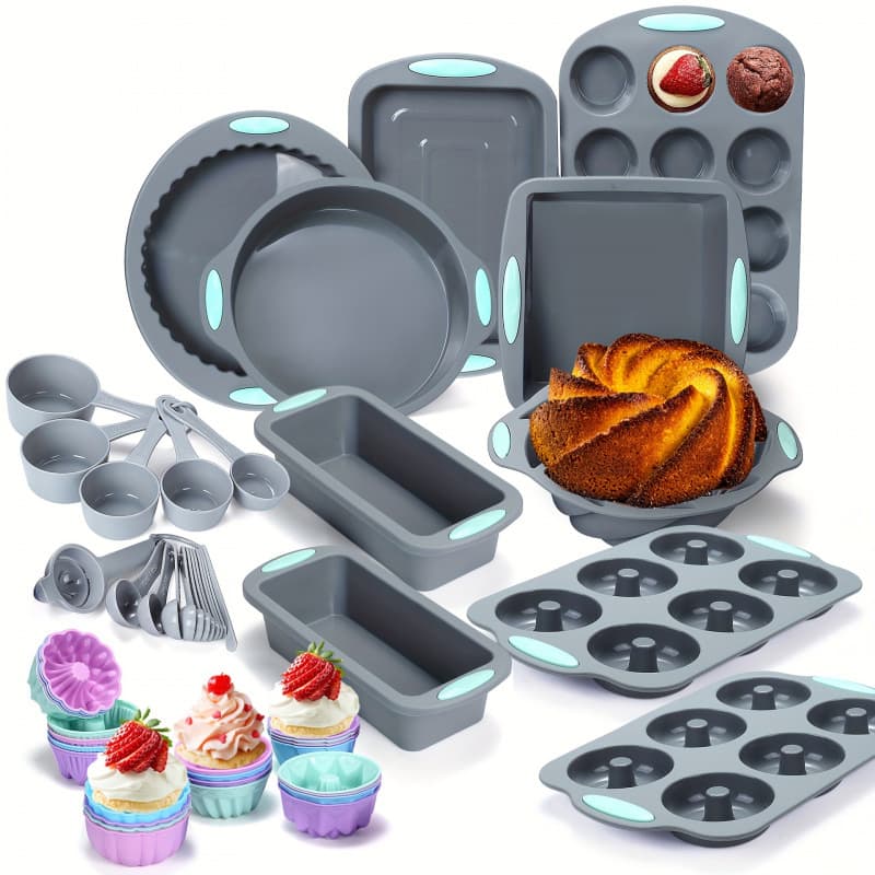 2026 New Cross-border Drop Shipping 51-Piece Non-stick Baking Utensil Set 51/46-Piece Diatomite Cross-border