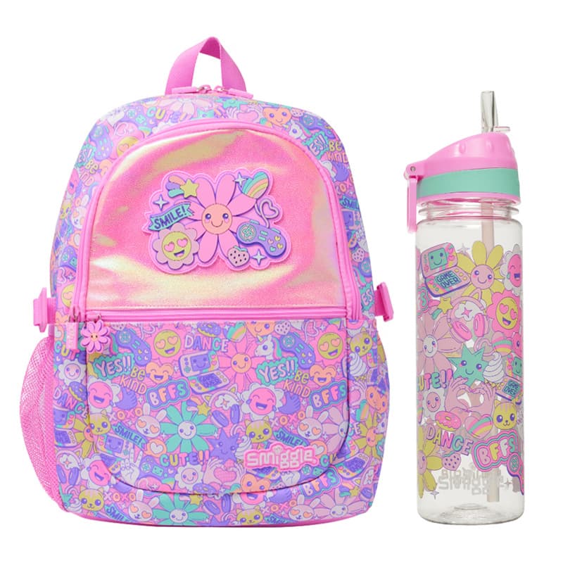 Australian smiggle large schoolbag children's large capacity backpack primary and secondary school students outdoor leisure bag