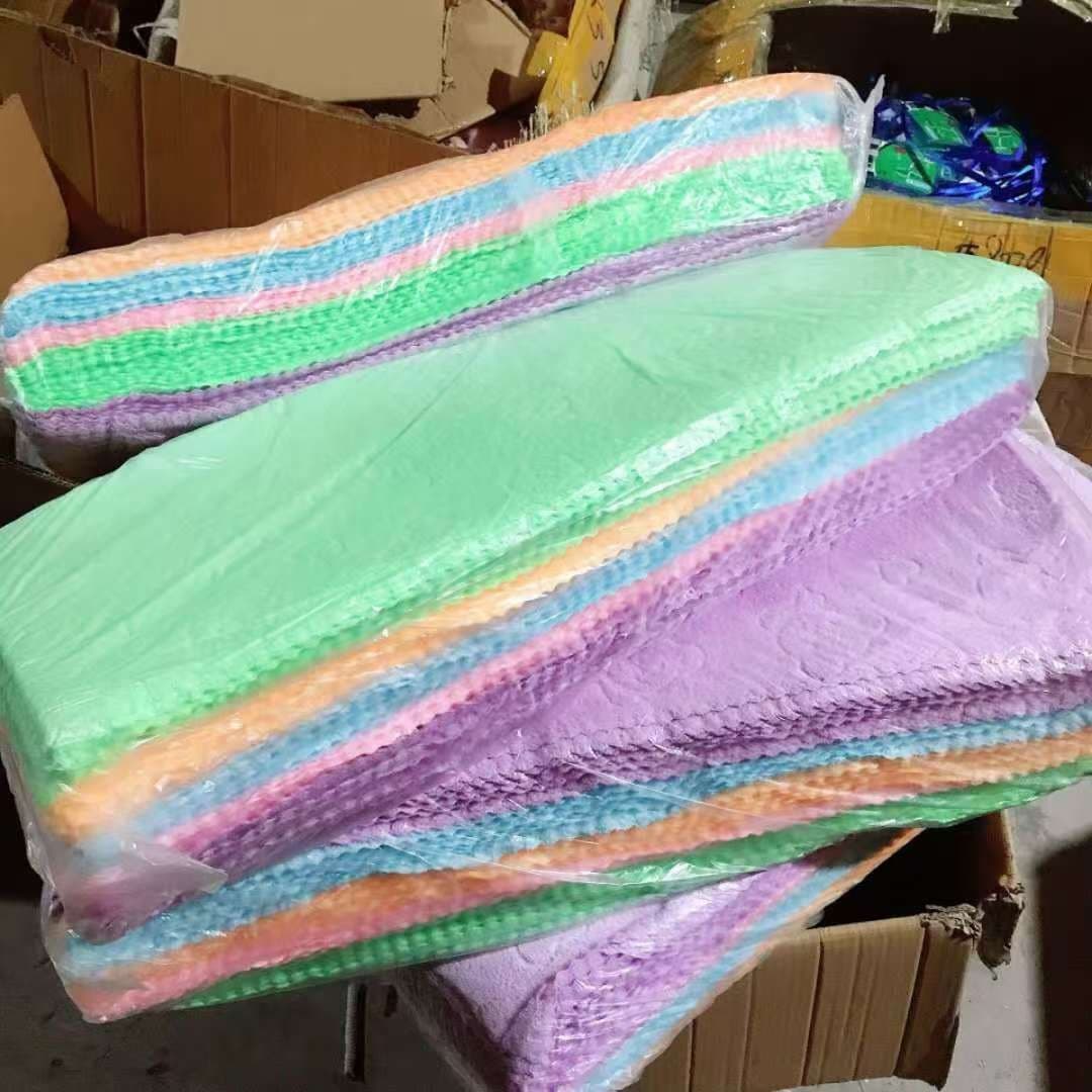 Factory Wholesale Microfiber Embossed Bath Towel Absorbent Cleaning Cloth Multicolor Square Towel Disposable Cleaning Towel