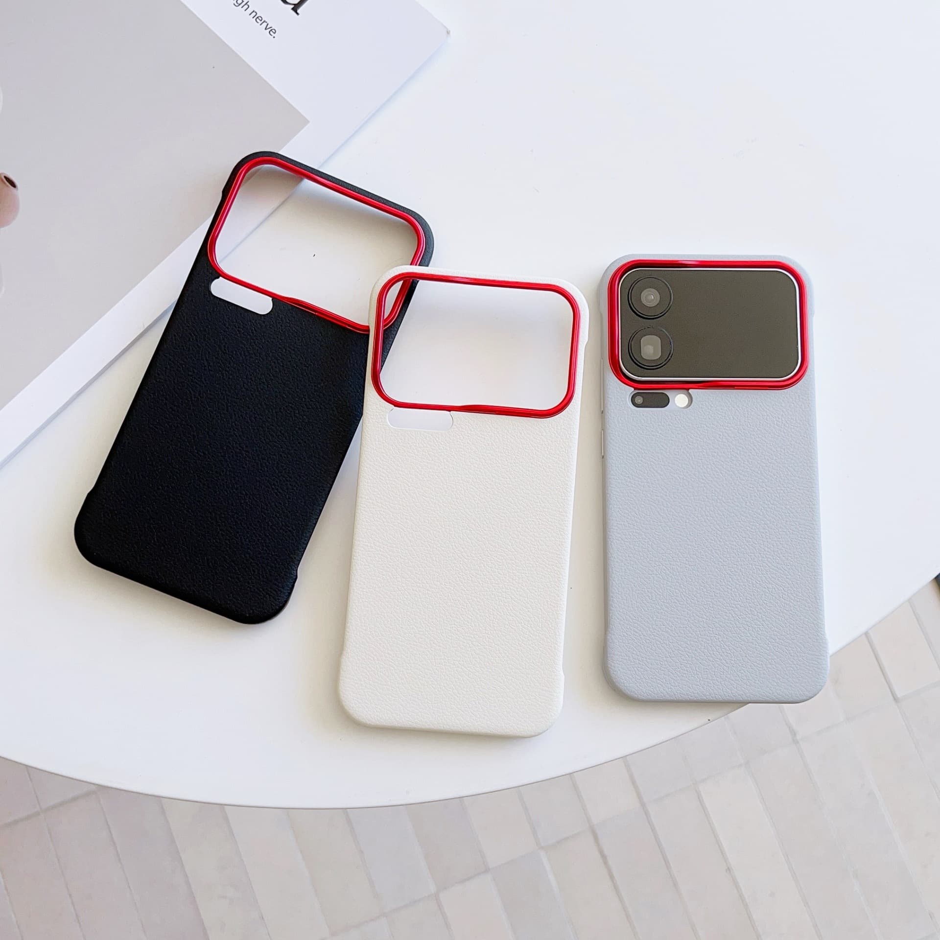 Borderless Pebble Grain Compatible with Xiaomi 17promax Half Coverage 14Ultra Bare Phone 15Pro Light Luxury 17 Phone Case