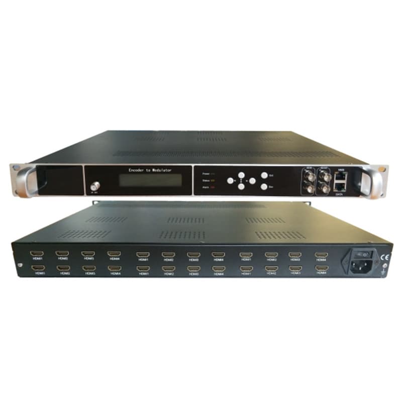 24-Channel HD Modulator HDMI to RF DVBT DVBC ATSC ISDBT Hotel TV System