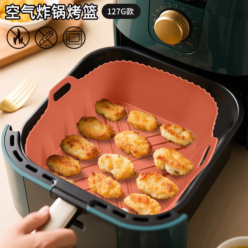 Silicone Baking Tray for NINJA Air Fryer, Non-Stick Silicone Mat for Home Baking, Easy to Clean
