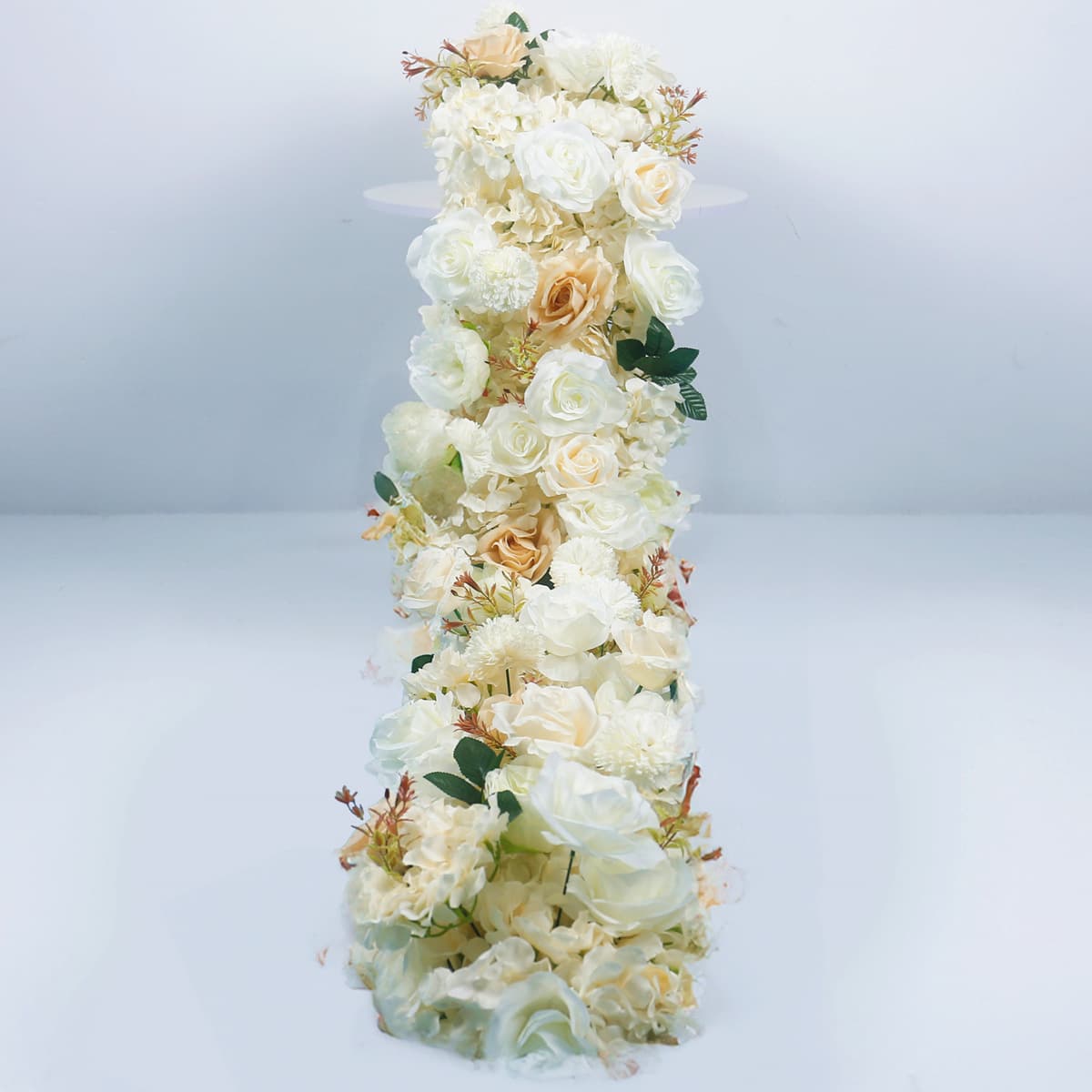 Pearl Cotton Foam Bottom Artificial Flower Row for Wedding Decoration, Square Pavilion, T-Stage Decoration, Flower Row Guide