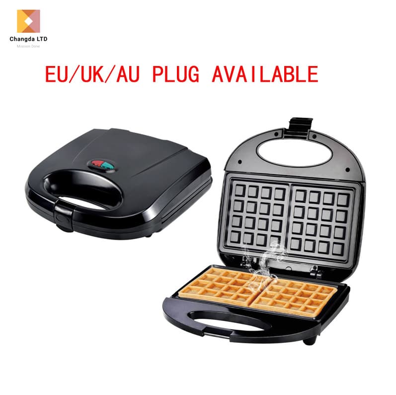 Small Home Use Waffle Maker Bread Toast Press Sandwich Maker Breakfast Machine Light Food Electric Panini Grill Stainless Steel