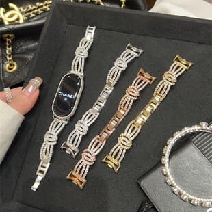 Button Design Cubic Zirconia Rhinestone Band Compatible with Xiaomi Watch S5/S4, Watch 3, Watch 2, Watch 5, Xiaomi Color 2