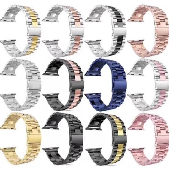 Stainless Steel Three-Link Band for Apple Watch Series 8/9/10