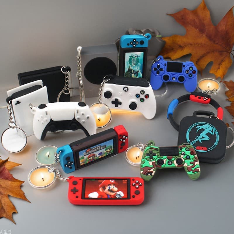 Cross-border Mini Game Controller Keychain Switch PS5 PS4 Game Pendant Gift Controller Model Charm