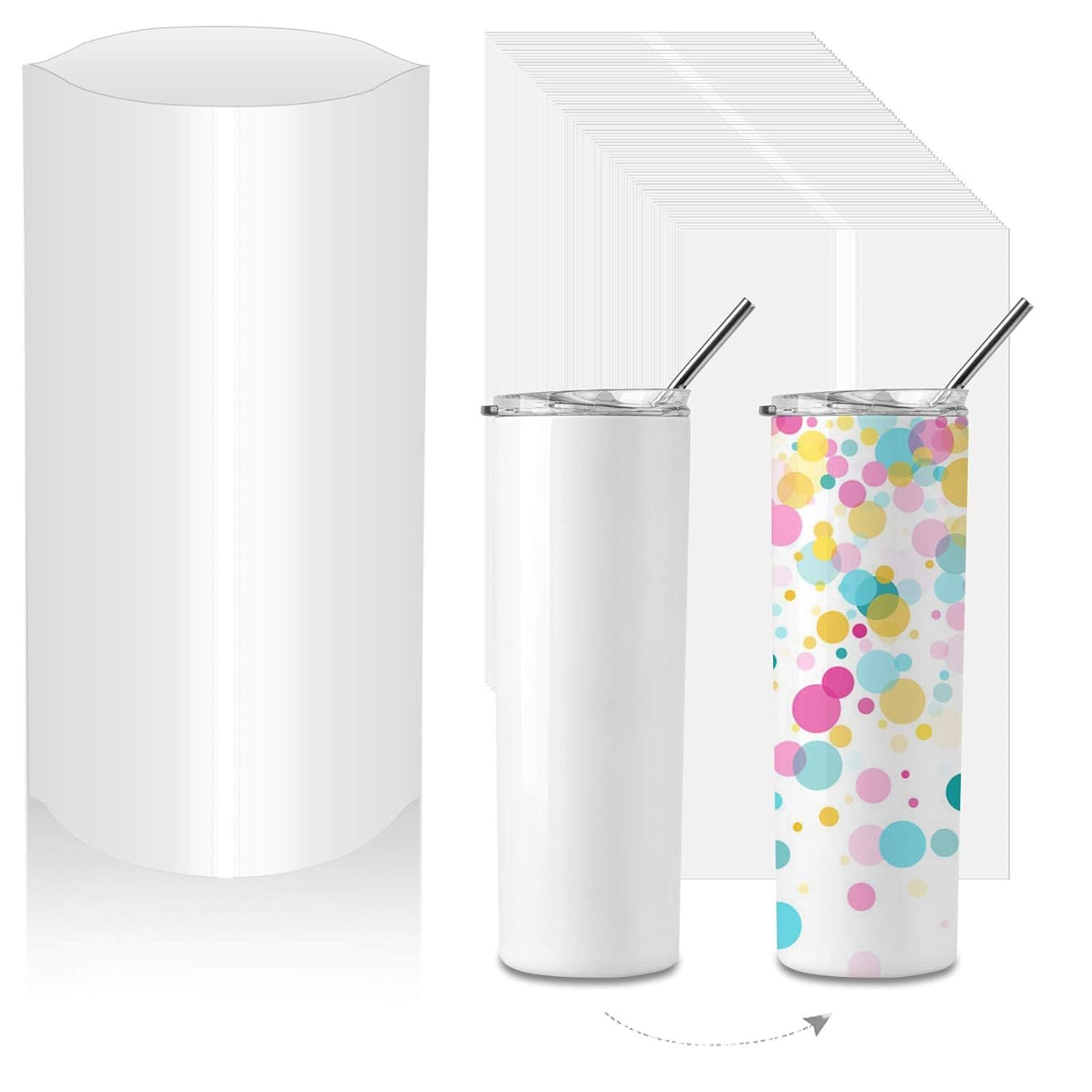 Heat Sublimation 20oz Stainless Steel 304 Insulated Thermos DIY Transfer Pattern Straight Cup High Quality Material
