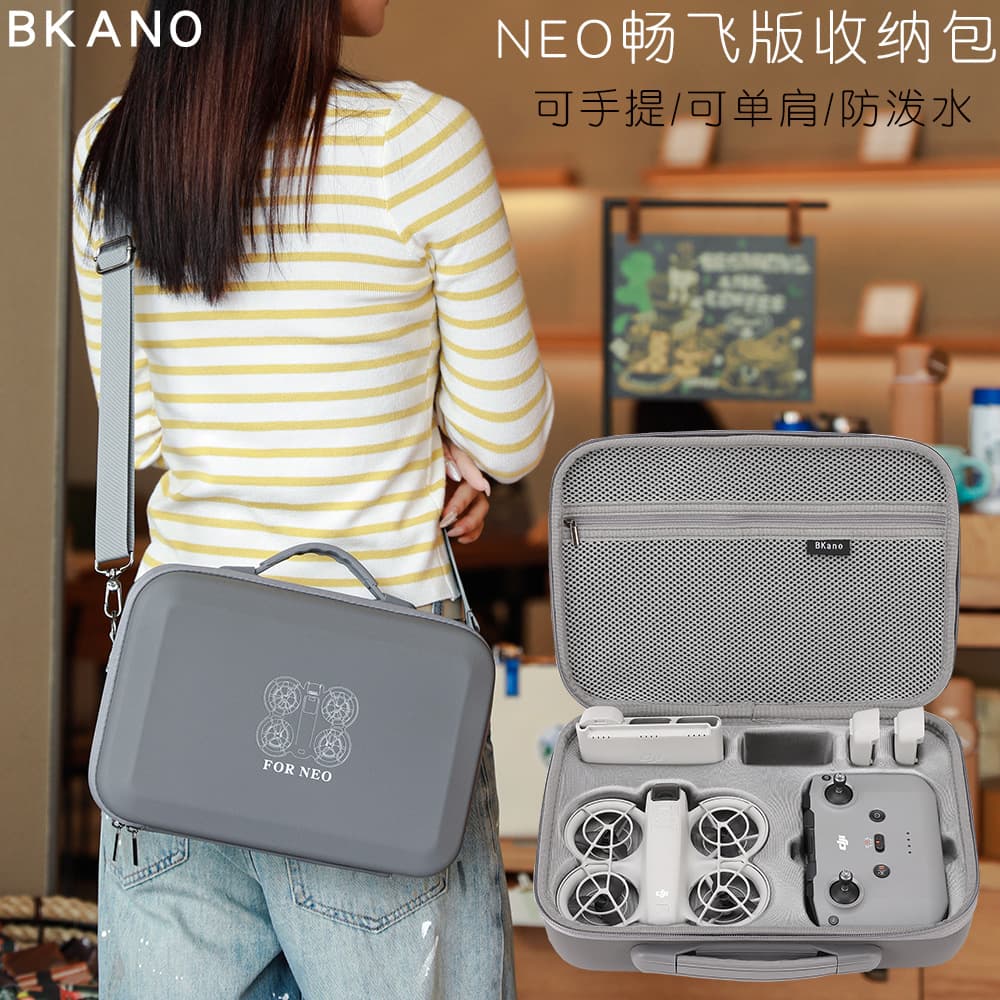 BKANO DJI NEO Flyaway Pack Storage Bag, Hard-shell Shoulder Bag