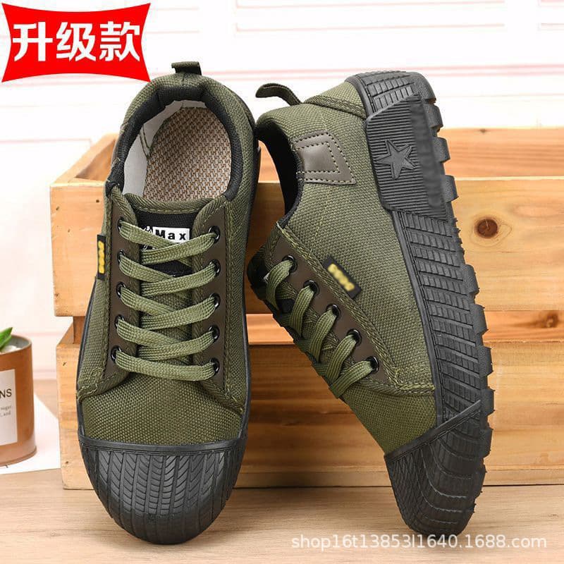 2024 New Liberation Shoes Men's Low and High Top Casual Work Shoes Yellow Rubber Shoes Training Shoes Construction Site Labor Protection Shoes