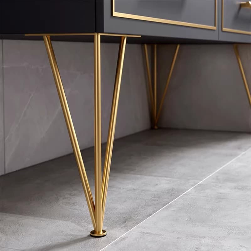 Metal stainless steel table kitchen TV bathroom cabinet feet furniture light luxury adjustable coffee table bathroom hardware support leg frame