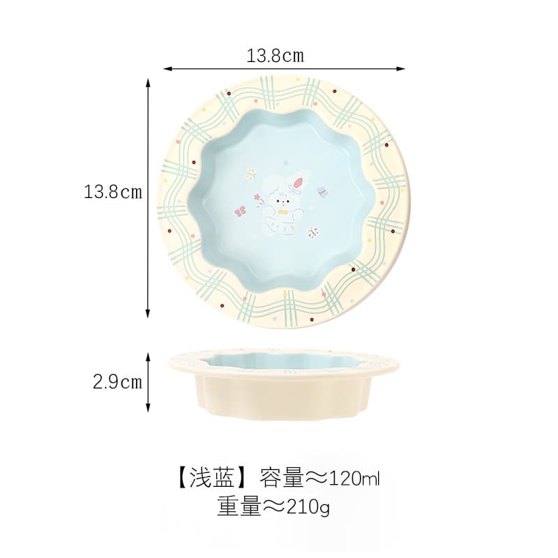 Creative Piano Rabbit Series Pet Bowl Cute Cartoon Ceramic Bowl Cat Bowl Dog Bowl Cat Food Bowl Cat and Dog Water Bowl