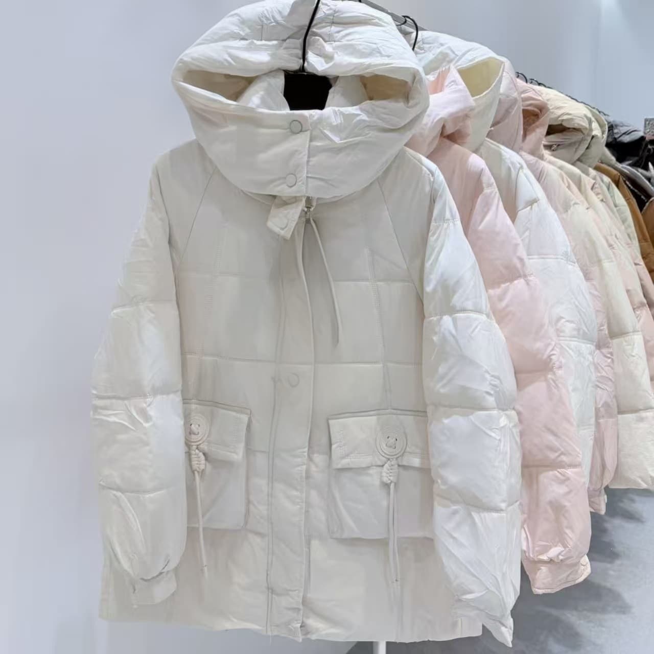 New Goose Down Women's Clothing Source, Warm Mid-Length Down Jacket, Puffer Coat, Thickened, Wholesale, Knee-Length, Korean Style