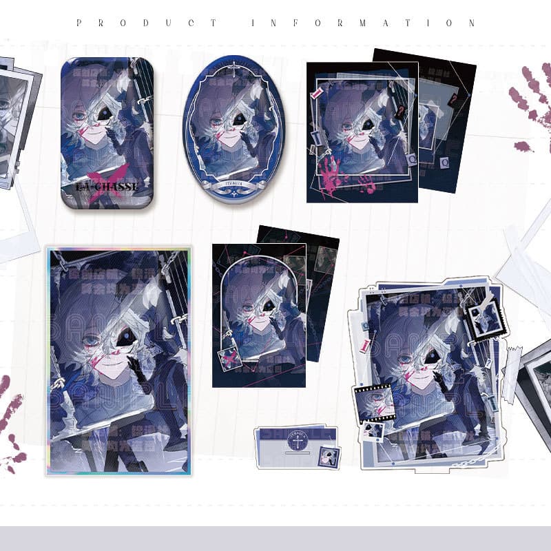 Identity V Game Night Watchman Hunt Badge Button Color Paper Polaroid Standee Fan Merchandise