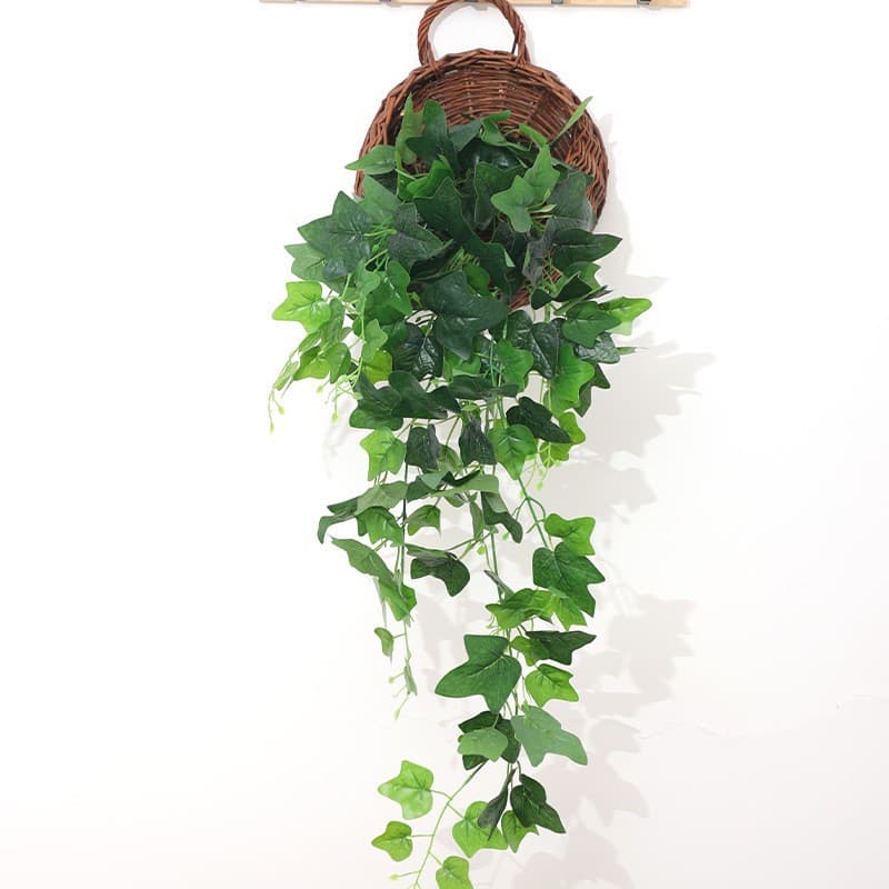 Artificial Golden Bell Willow Wall Hanging Decorative Vine Indoor Fake Flower Rattan Living Room Wall Hanging Plastic Spider Plant Green Plant