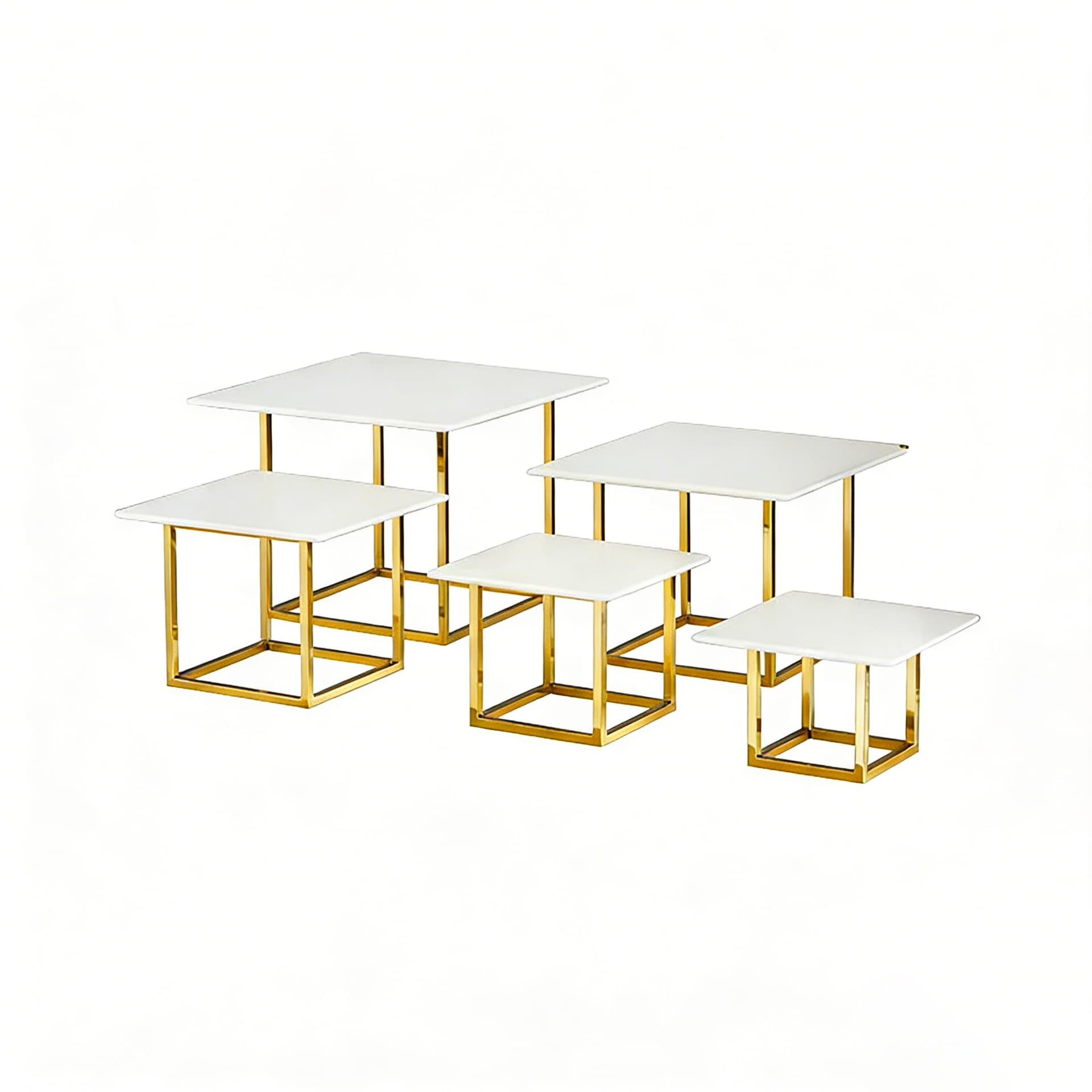 European-style Stainless Steel Dessert Stand, Gold Tea Party Snack Display Rack, Banquet Cake Buffet Dessert Tableware