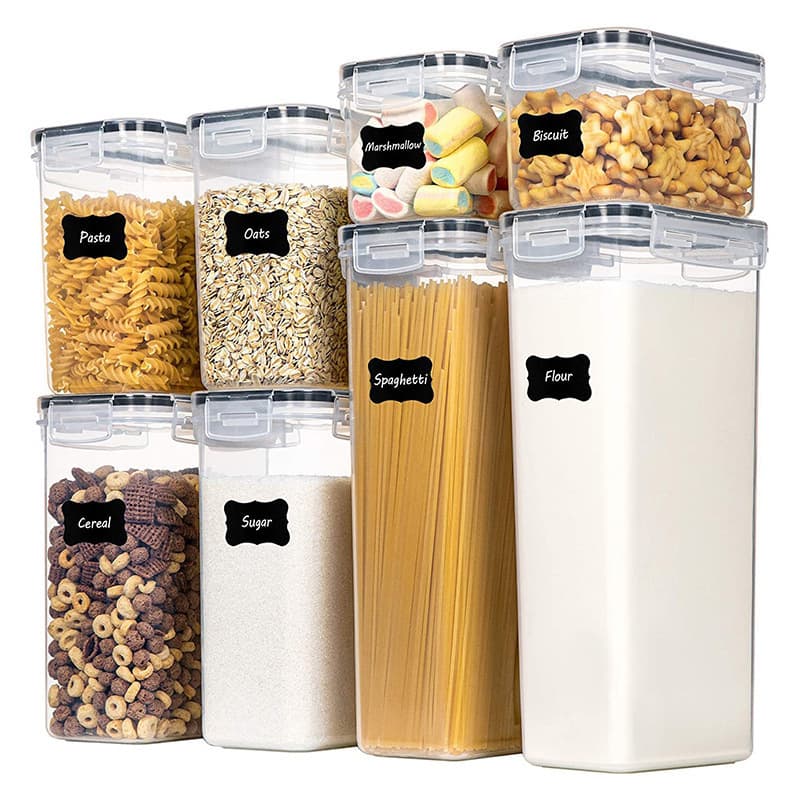 Cross-border Transparent Kitchen Food Storage Box Food-Grade PP Organizer Box Grain and Cereal Storage Jar Clear Plastic Airtight Jar