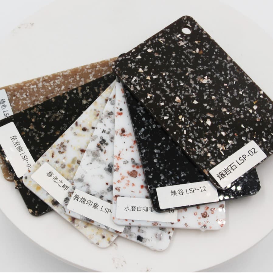 New product stone pattern coarse sand gravel beach sand pattern acrylic plate plexiglass art new material high transparency