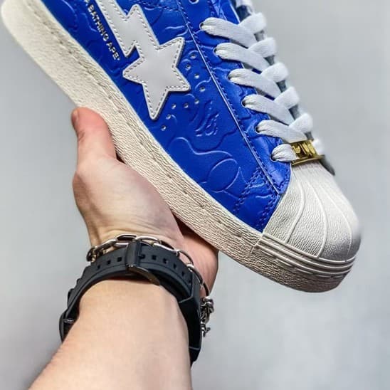 BAPESTA x SUPERSTAR Board Shoes Cowhide Leather New Student Versatile Casual Shoes Original Tag Original Box
