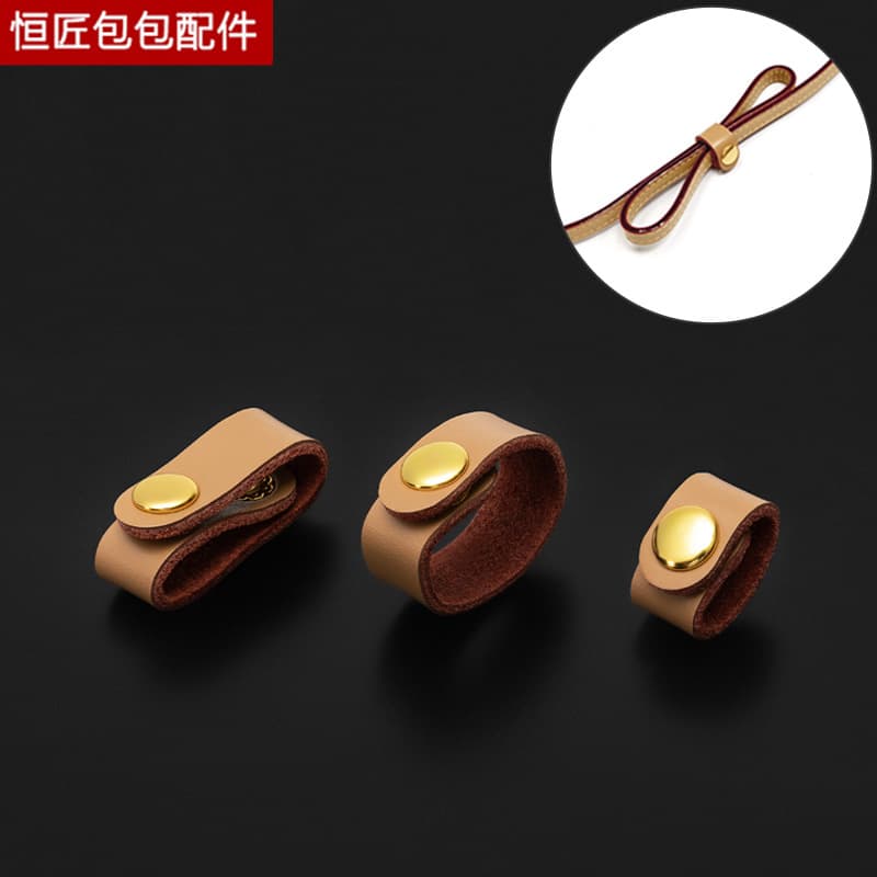 Genuine Leather Shorten Bag Strap Adjustable Buckle Bag Strap Clip Shoulder Strap Shortening Magic Accessory Cowhide Handbag Fixing Clip Buckle