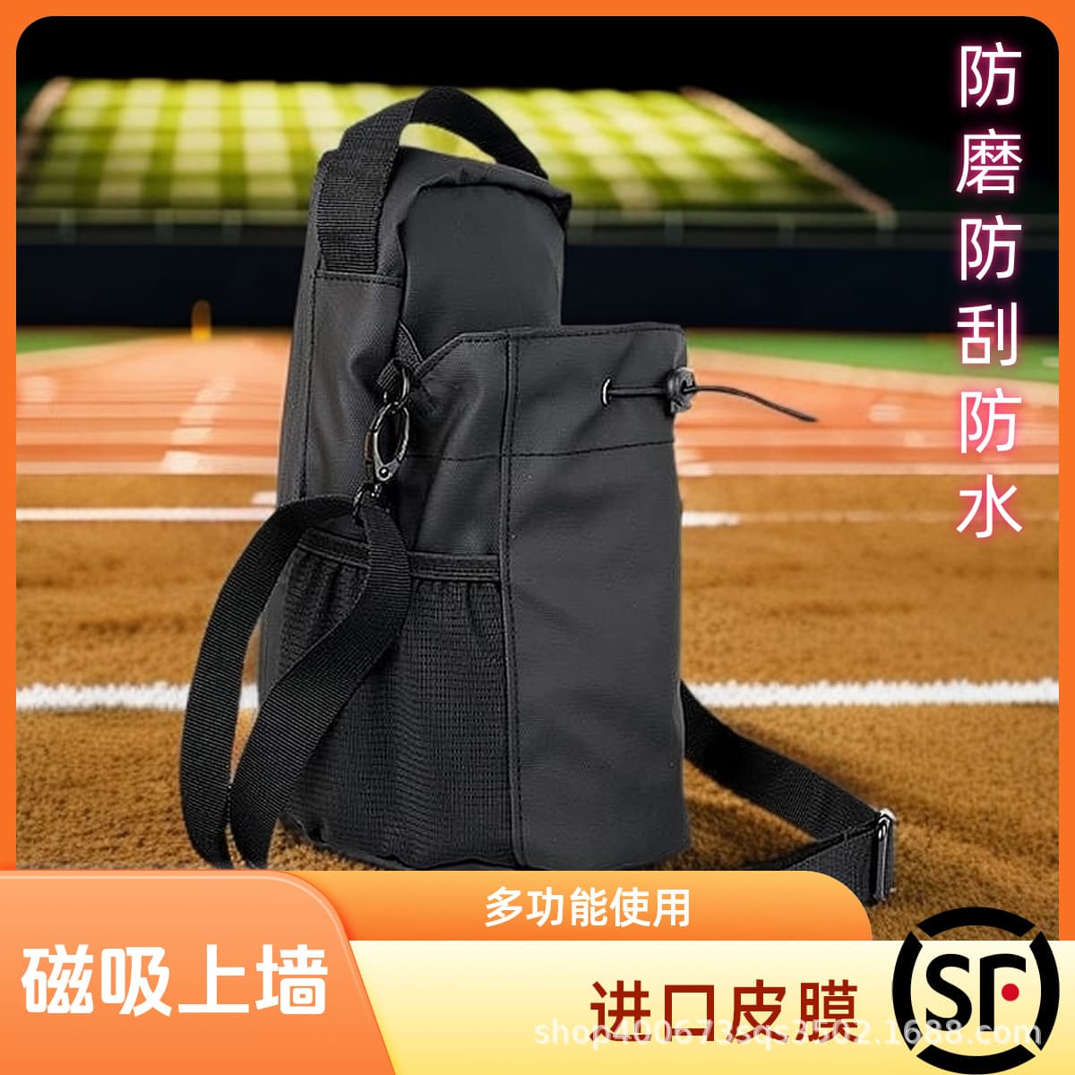 Factory wholesale in stock cross-border magnetic outdoor sports storage water cup phone card bag fitness portable sling bag