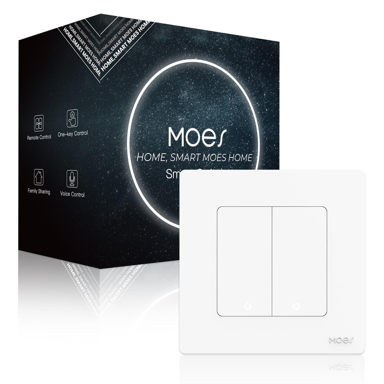 Smart Zigbee Light Control App Timed Doodle Home Mesh Button Relay Switch MoesHouse ABS Copper Zero Line Fire Line Powered