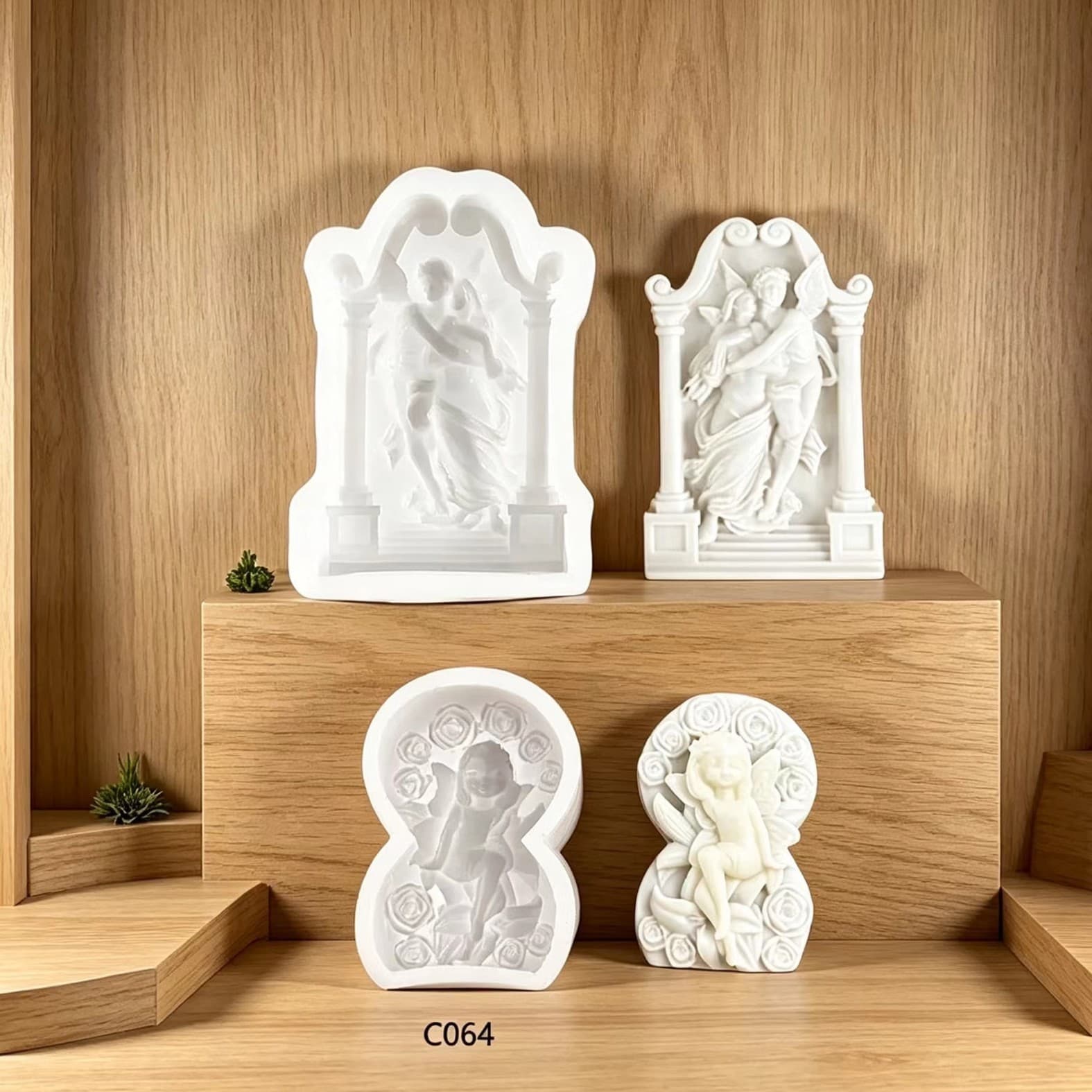 Angel Figure Angel Girl Scented Candle Silicone Mold DIY Handmade Soap Plaster Aroma Stone Decoration Mold