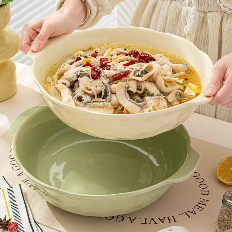Pickled fish large basin large capacity 2025 new style Maoxuewang boiled fish large soup basin household ceramic soup bowl large bowl