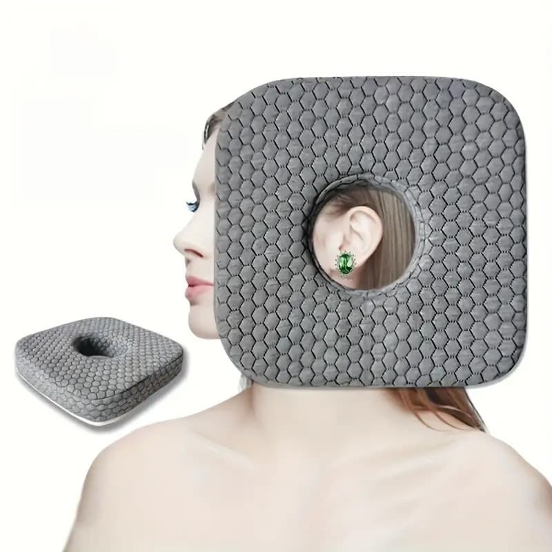 Cross-border ear piercing pillow memory foam slow rebound pillow core square ear pillow side sleeping ear piercing support ear pillow wholesale